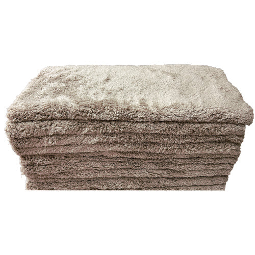 600 GSM Tan Plush Edgeless Towel 16 x 16