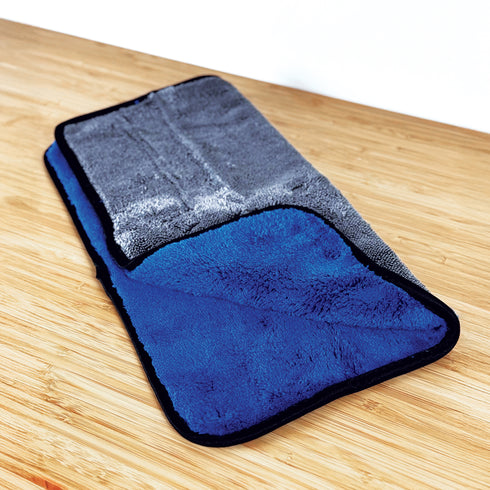 1000 GSM Blue/Gray Towel 16 x 16 Fleece/Twisted